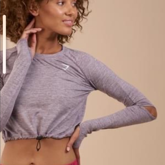 Gymshark draw cord  crop top - Picture 2 of 6